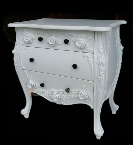 Rose Carved Bombay Nightstand Table FS-NSB009